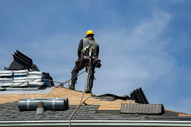 Professional Roofing technician working in Peosta, IA